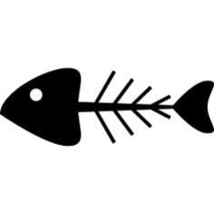 Fish bone silhouette