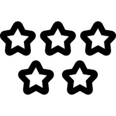 Five stars quality symbol