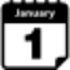 First annual day calendar page interface symbol