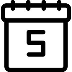 Calendar with day 5