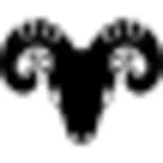 白羊座正面山羊头的黄道带标志