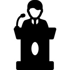 给演讲的商人