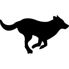 Running dog silhouette