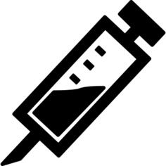 Anesthesia dentist injection diagonal symbol