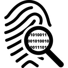 秘密服务调查的指纹搜索符号