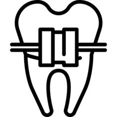 Tooth with Braces