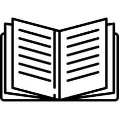 Open Book with Text Lines