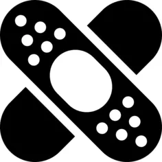 乐队援助形成十字标记