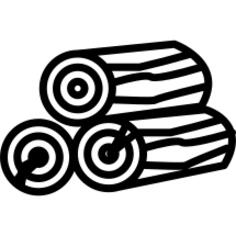 Firewood trunks stacked