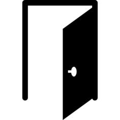 Open door with border