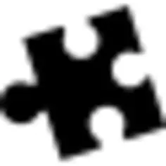 Puzzle black piece shape