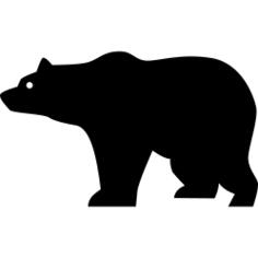 Bear side view silhouette