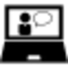 老师在线教学笔记本电脑屏幕上