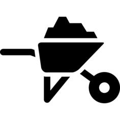 Barrow with construction materials