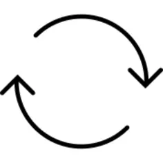 两个细箭形成一个圆圈