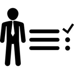 Businessman tasks items list