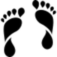 Human footprints