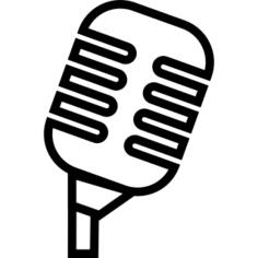 Professional condenser microphone outline