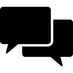 Speech bubble couple of black rectangular shapes