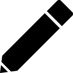 Pencil black tool interface symbol