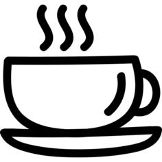 杯子咖啡手拉的标志