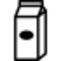 Box liquid food container outline