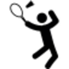 Man playing Badminton