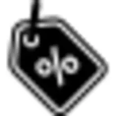 Discount label interface commercial symbol with percentage sign
