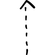 向上折线箭头