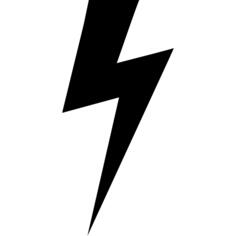 Lightning bolt black shape