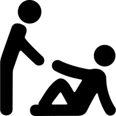 Person giving assistance
