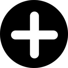Add button with plus symbol in a black circle