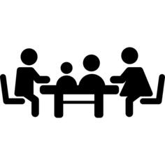 Familiar meeting on table