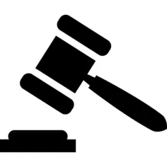 Legal hammer symbol
