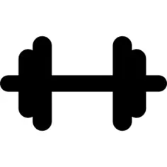 健身房哑铃黑色剪影