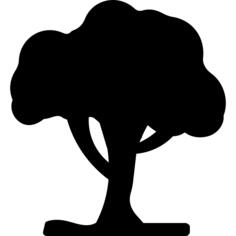 Tree black silhouette shape
