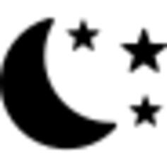 Moon and stars