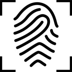 Fingerprint with crosshair focus