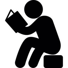 Man Sitting and reading book
