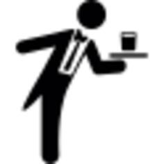 Waiter serving a drink on a tray