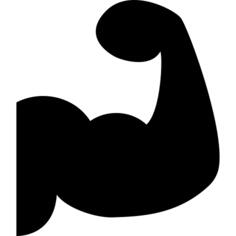 Musculous arm silhouette