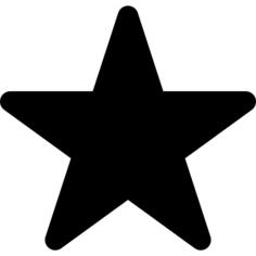 Star in black of five points shape