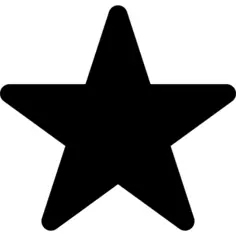 Star in black of five points shape
