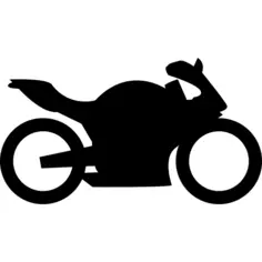 Motorcycle of big size black silhouette