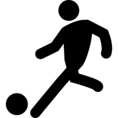 Football player setting ball