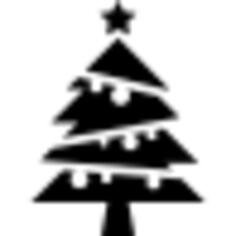 Christmas tree with balls and a star on top