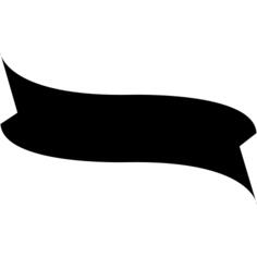 Ribbon black shape