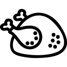 鸡手绘轮廓