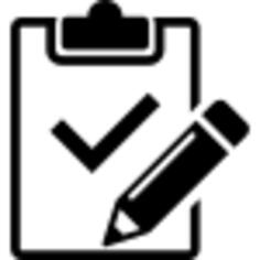 Clipboard variant with pencil and check mark variant
