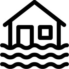 Flooded house